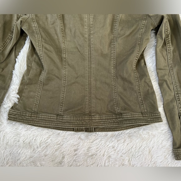 White House Black Market Distressed Military Style Utility Jacket - NWOT - Picture 8 of 11